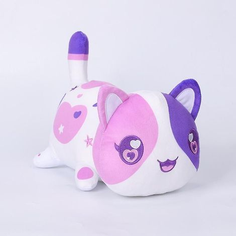 Peluche Meemeow Aphmau de 25 cm / 9,8 pouces - Chat Meemeows - Peluche Chat Fast Food - Cadeau Halloween Noël - Peluche Chat Friandises - Chat Robot en Peluche sl