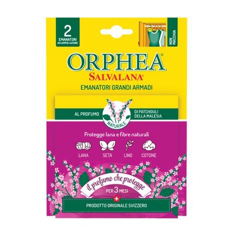 ANTITARME SALVALANA GRANDI ARMADI ORPHEA - PATCHOULI CF=PZ 2- 6 confezioni