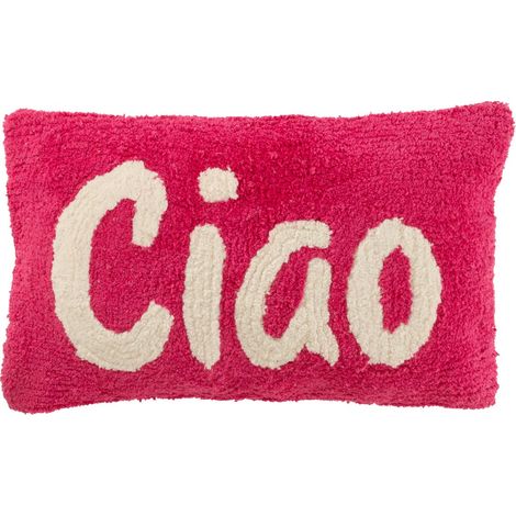 Coussin Déco Tufté Ciao "Polly" 30x50cm Rose (1/3)