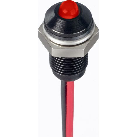 Panel LED LED lumineux Rouge RS PRO, dia. 6mm, 1.8 3.3V c.c., taille de la lampe 3 mm, IP67 ( Prix pour 1 )