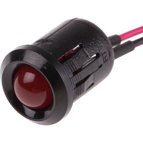 Rs Pro – Voyant LED clignotant rouge 12mm – 12V c.c. – Pour montage proéminent – Fixation par câbles – Indice de protection IP