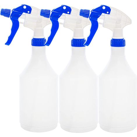 Botella pulverizadora para limpieza de plantas – Botella pulverizadora de plástico vacía, ajustable, recargable, transparente, apta para floristería y horticultura, 2 x 500 ml (1/4)