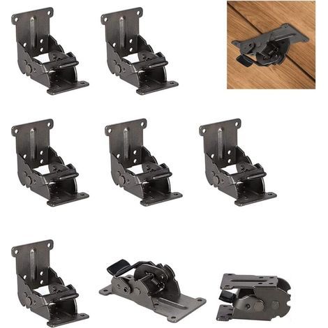 Self-locking folding hinge 0-90-180°, folding table extension, folding support accessories (1/4)