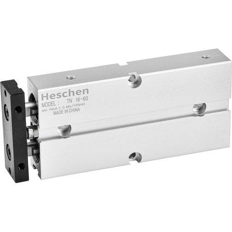 Cylindre pneumatique TN16-60 (TDA16-60), alésage 16 mm, cylindre pneumatique en aluminium à double tige, avec aimant (course: 60 mm) (1/5)