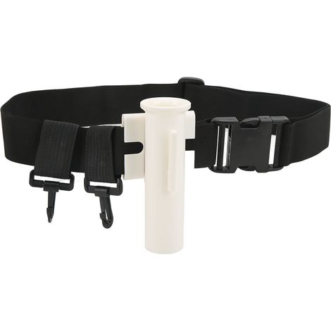 Angelrutengürtel aus ABS mit verstellbarer Sicherheitsschnalle und Haken, Angelrutenhalter für Bootsangeln oder Brandungsangeln. (1/5)