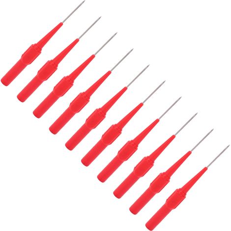10 Stück 1 mm Stiftspitze, durchstoßfreier Kabelprüfer, 4,0 mm Klinkenstecker, Kfz-Teile-Steckverbinder 26.010, Rot (1/5)
