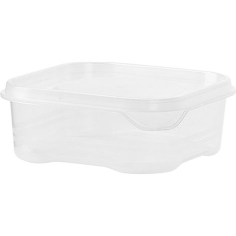2 grands conteneurs de congélation empilables en plastique transparent réutilisables pour le stockage des aliments. (1/5)