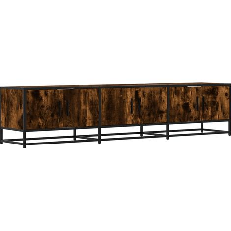 Mobile TV multimediale scaffale per televisione televisore buffet sala da pranzo soggiorno camera da letto rovere affumicato 180 x 35 x 41 cm derivati del legno marrone 020027362