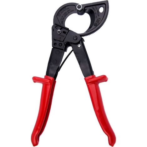 Coupe-fil Coupe-fil Ciseaux de coupe de fil Outil de coupe de câble à cliquet HS-325A 26cm Rouge (1/3)
