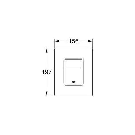 Plaque de commande Grohe pour réservoir d'eau d'évier de cuisine, noir mat 38966KV0 (1/5)