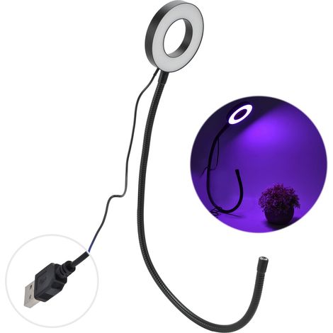 Vollspektrum-LED-Pflanzenlampe, Zimmerpflanzenlampe mit einstellbarem 5V-USB-Anschluss (1/5)
