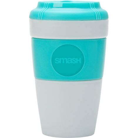 Tazza da viaggio blu turchese antiscivolo da 275 ml
