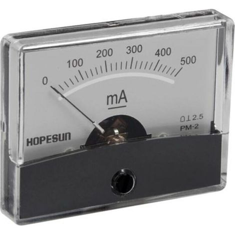 Hope Sun 500mA DC Analog-Amperemeter, Einbaumessgerät mit Skala, für elektronische Installationen, Fahrzeuge, Netzteile, Heimwerkerprojekte, Schaltschränke (1/4)