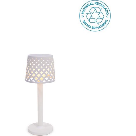 Newgarden – Lampe de table rechargeable LED 3000K – Design moderne en plastique recyclé – IP44 pour intérieur et extérieur – Dimensions ø11,7 x 31 cm (1/4)