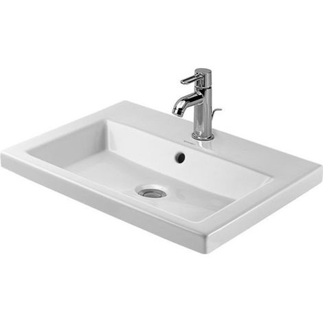 [NEUWERTIG] B-Ware Duravit Einbauwaschtisch Waschbecken Waschtisch 2 Nd Floor Weiß überlauf 600x430