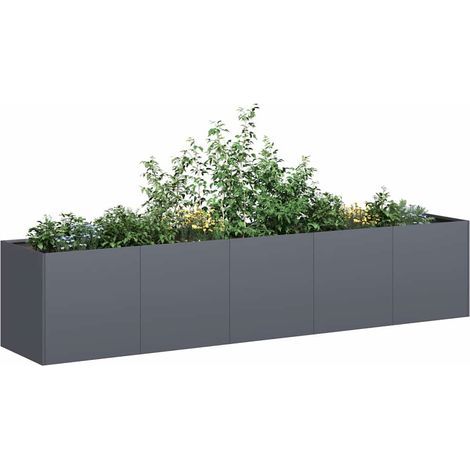 Jardinière Anthracite 200x40x40 cm Acier laminé à froid (1/5)