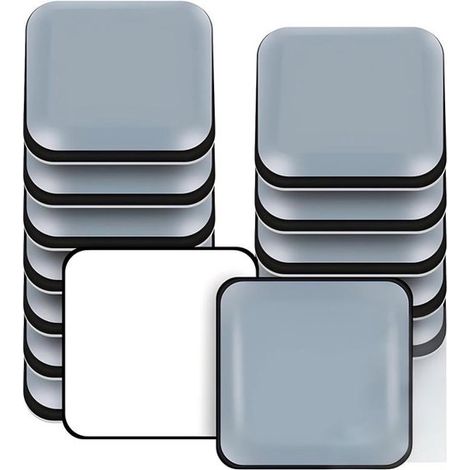Deslizadores para muebles，32 piezas cuadradas，deslizadores autoadhesivos de teflón para muebles，aptos para suelos lisos y alfombras，2525 (1/5)
