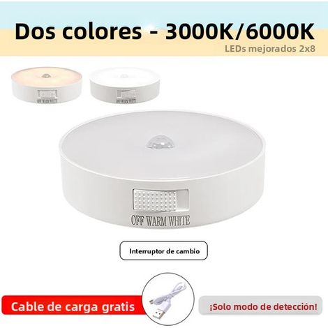 Veilleuse LED rechargeable USB (bicolore) avec détecteur de mouvement