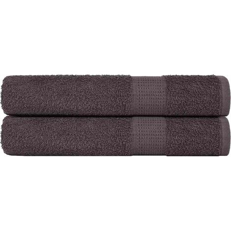 Serviettes de sauna FROGN, lot de 2, anthracite, 80 x 200 cm, 360 g/m²