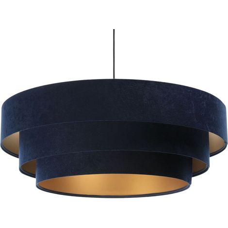 Suspension triniti - Bleu marine intérieur doré