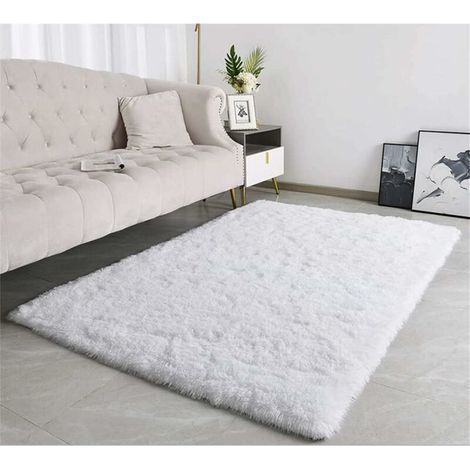 Tapis enfant ultra doux 80x120 cm – Blanc – Résistant à la saleté – Lavable à 40° – Antidérapant pour sécurité – Confort optimal (1/4)