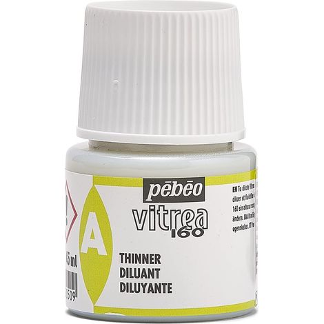 Peinture sur Verre Transparante Vitrea 160°C Diluant pour Couleurs V160 Transparent 45 ML (1/5)