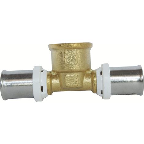 Raccord Multicouche à sertir Té femelle Ø20 - F3/4" (20/27) - Ø20 (1/3)