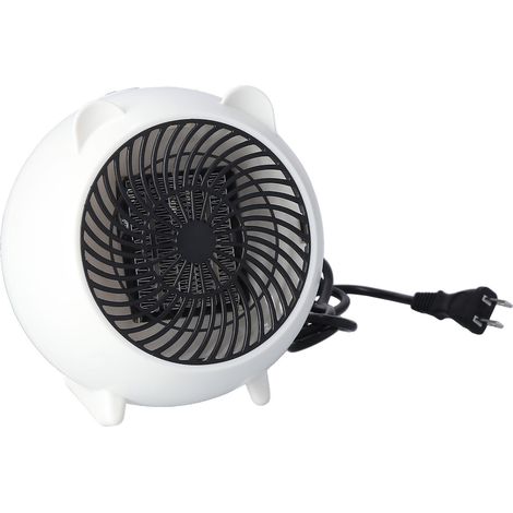 Radiateur électrique mignon 500W, mini ventilateur chauffant dessin animé pour chambre à coucher, usage domestique, prise US 110V (1/5)