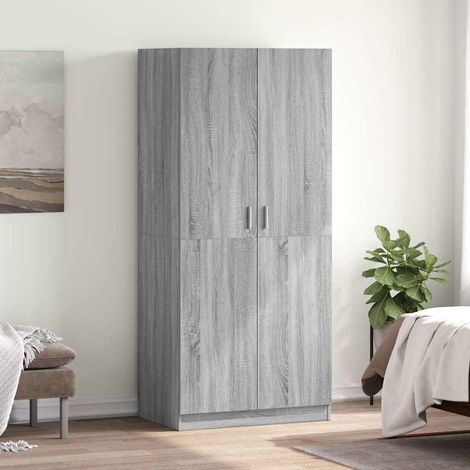 vidaXL Armario madera contrachapada gris Sonoma 80x52x180 cm (1/5)