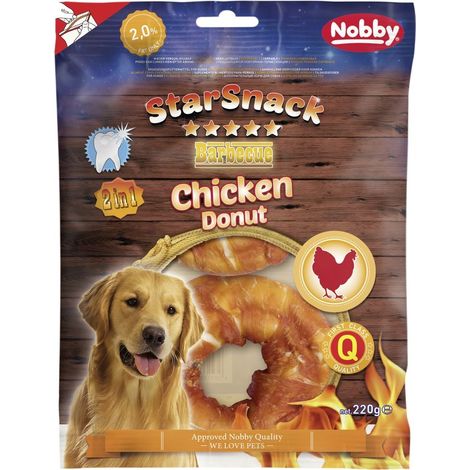 Nobby StarSnack Barbecue Chicken Donut ca. 10,0 cm, 2 St., ca. 220 g Soft Snack (1/2)