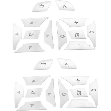 24 autocollants pour cache-boutons de volant, Mercedes-Benz Classe ABCE ML GL CLA GL GLK SL SLK W176 W246 (1/5)