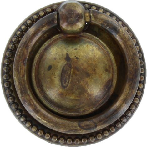25PZ MANIGLIA ANTICHIZZATA ART.12212 MM.40 OTTONE ANTICO (1/2)
