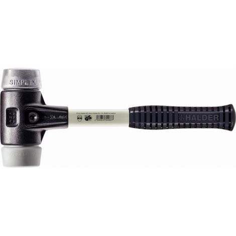 Mazza HALDER SIMPLEX TPE medio / metallo morbido con corpo in ferro malleabile rinforzato e impugnatura in fibra di vetro - D=50 mm - 3739.050