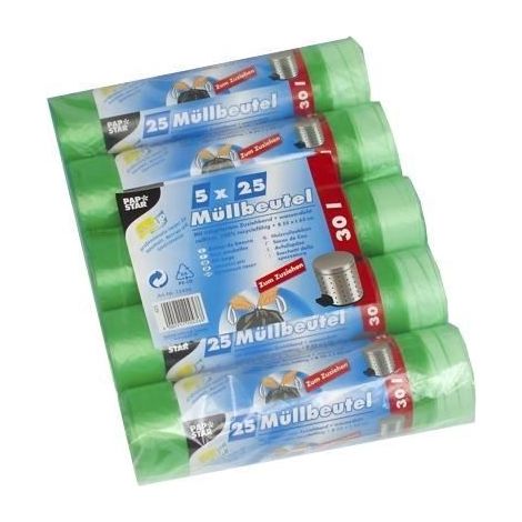Sacs poubelle, HDPE 30 l 62 cm x 55 cm vert