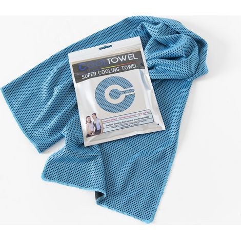 Serviette de Sport Rafraîchissante à Séchage Rapide - Effet Glacé Instantané, Essuie-Sueur Absorbant pour Fitness, Course à Pied et Yoga - 30x100 cm, Bleu Ciel-x