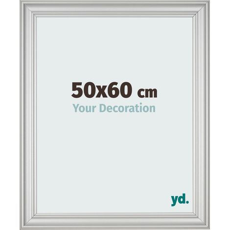 yd. - Cadre photo 50x60 - Argent Mat - MDF - Lazio
