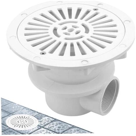 Drain Principal de Piscine pour Piscine, Couvercle de Vidange Universel Rond pour Piscine au Sol G2 Accessoires de Drainage pour Piscine Souterraine étang Aquarium, Blanc (1/5)