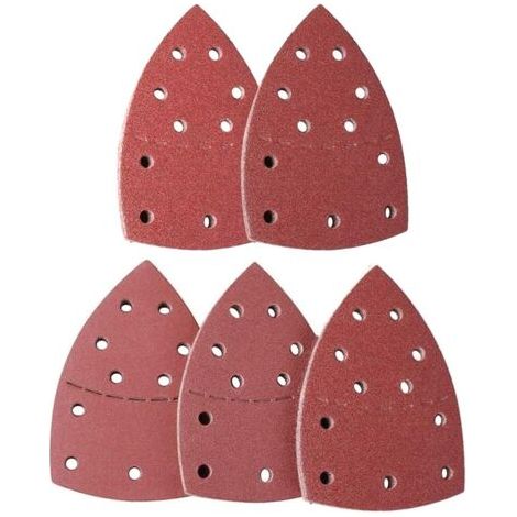 Pr Papier Abrasif pour Ponceuse - 50 Feuilles Abrasives pour Ponceuse Mouse Delta - 105x152mm - 40/80/120/180/240 Grain - 11 Trous (1/4)