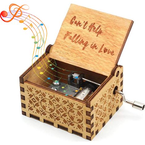 Boîtes à musique en bois, boîte à musique vintage en bois gravée au laser, motif soleil, cadeau idéal pour un anniversaire, Noël ou la Saint-Valentin.