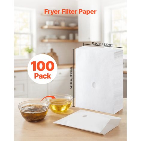 Filtre à Huile de Friture 100PCs Papier Filtre pour Friteuse 38/55 L, pour Fast-food Camion-restaurant, Prolonger la Durée de Vie d… (1/5)