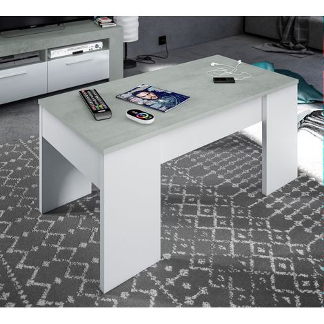 Mesa Centro elevable Flow Cemento (1/3)