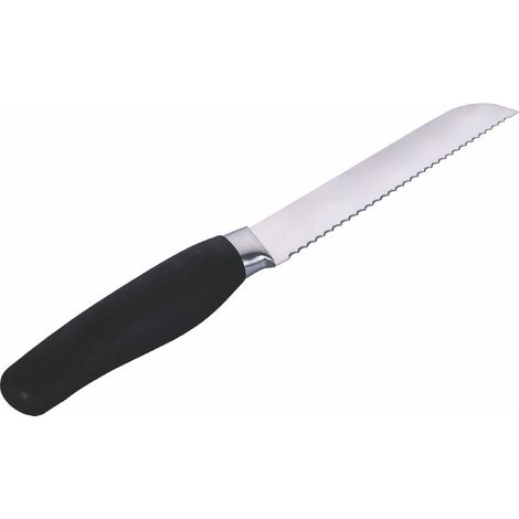 COLTELLO PANE LAMA 20.5CM ACCIAO INOX MANICO NERO (1/4)