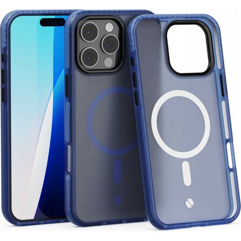 Coque Spacecase Hybrid Fusion Mag pour iPhone 16 Pro Max bleu foncé (1/5)