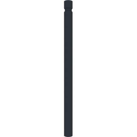 Potelet à sceller Alto - acier - tête gorge et tube Ø 76 - anthracite mat - RAL 7016