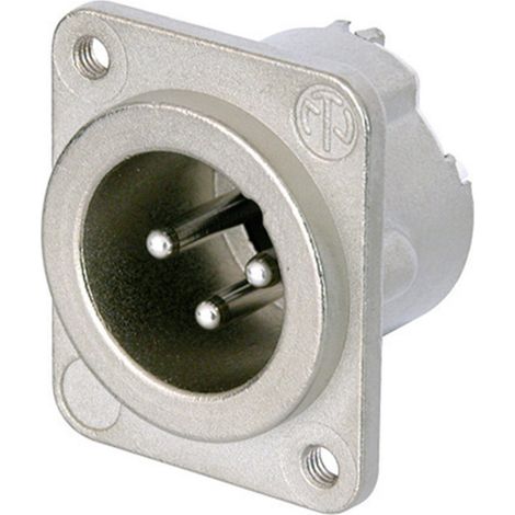 Neutrik NC3MD-LX-M3 XLR-Steckverbinder Flanschstecker, Kontakte gerade Polzahl: 3 Silber 1 St.