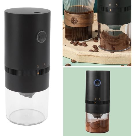 Moulin à café électrique avec vidéo, broyeur réglable, rechargeable par USB, adapté à un usage domestique. (1/5)