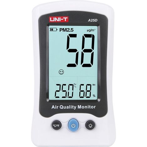 UNI-T A25D SÉRIE AIR PM2.5 MÈTRE, 0-2MG/M3 °C, 5%-99% RH