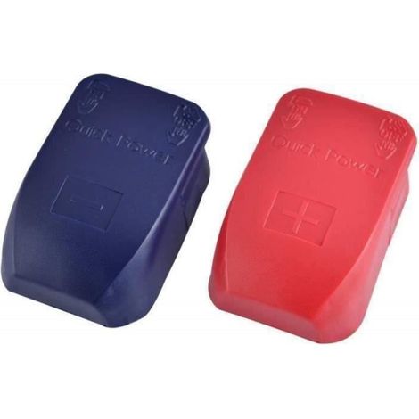 Cosse Batterie - 12 V - 24 V - Diamètre + 19 mm - Diamètre - 17 mm - Laiton - Rouge et Bleu - 1 Paire (1/4)