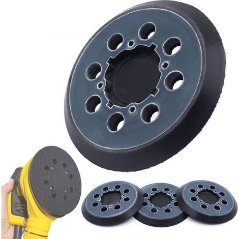 Lot de 4 tampons de ponçage de rechange à crochet et boucle à 8 trous de 5 pouces pour DeWalt DWE64233 et N329079 Compatible avec DWE6423/6423K