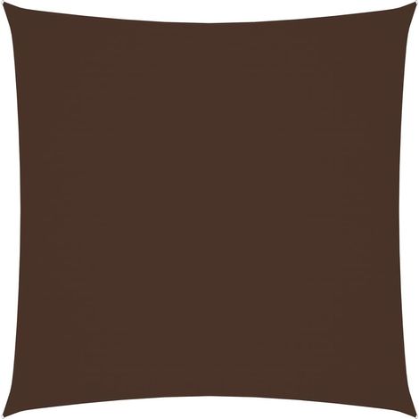 Voile de parasol Tissu Oxford carré 3x3 m Marron (1/5)